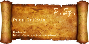 Putz Szilvia névjegykártya