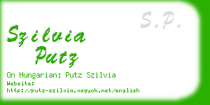 szilvia putz business card